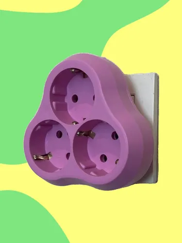 Тройник на 3 гнезда с заземлением