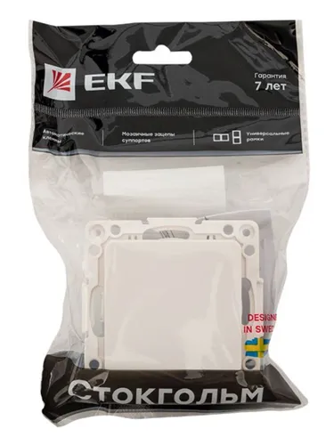 Выключатель одноклавишный EKF Стокгольм EYV10-121-10