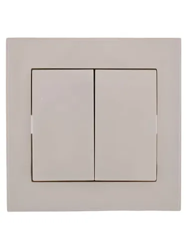 Lezard RAIN Выключатель двойной белый