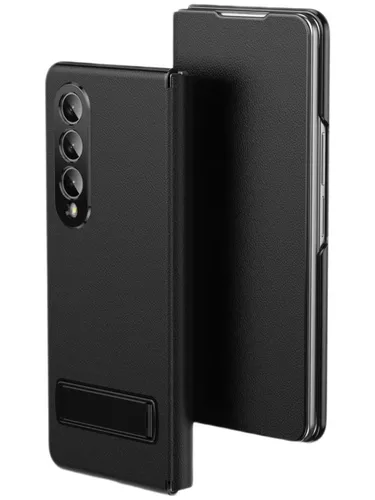 Чехол для Samsung Galaxy Z Fold4, премиальная кожа , магнитная крышка , встроенная подставка , проти