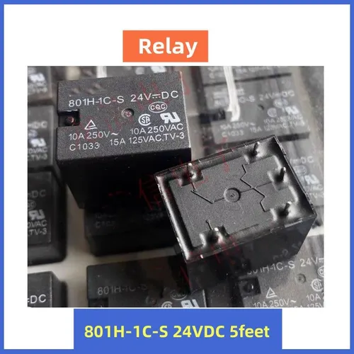 Реле 801H-1C-S 24 В / 10 А, 5-контактное, электромагнитное, SPDT, для печатной платы
