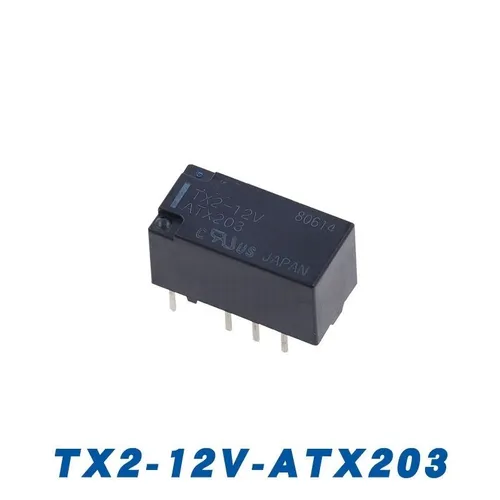 Реле сигнальное TX2-12V, 2CO (2A), 8-контактное, DIP