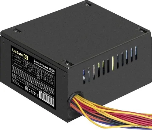Блок питания ExeGate M600 (EX292237RUS), 600Вт, 80мм, черный