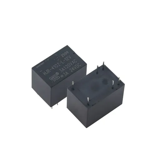 Реле электромеханическое HJR-4102-L-12V, 6-контактное, 3А 120VAC, 1НО/1НЗ (SPDT), промышленного клас