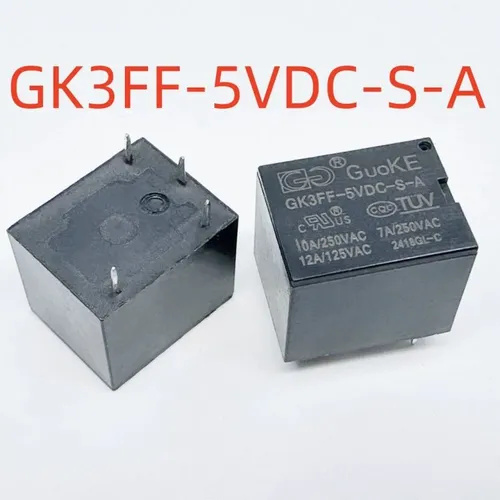 3pcs Электромеханическое реле GK3FF-5VDC -S-A 4 контакта 10А