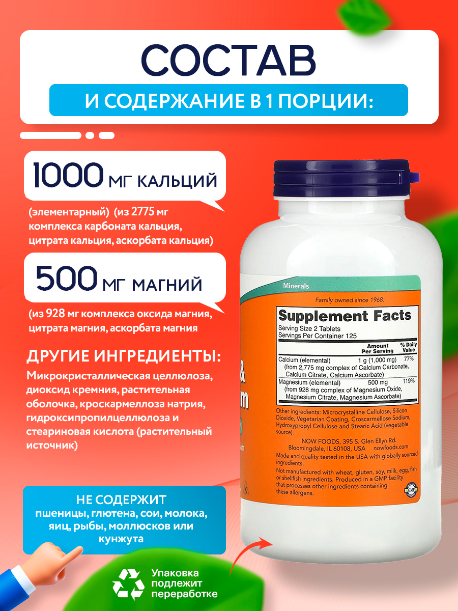 Now, CAL- MAG 500/250mg 250 TABS