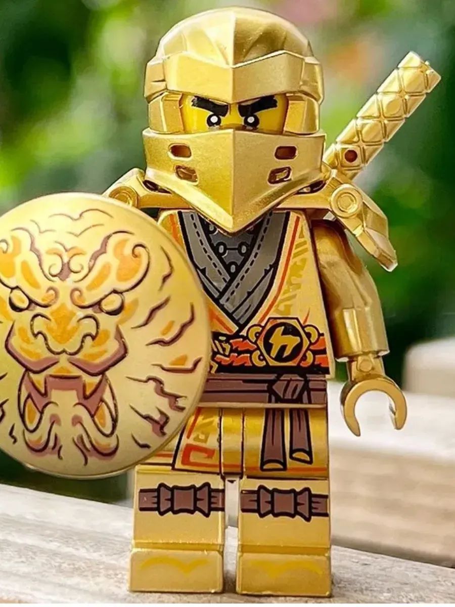 Фигурка Золотой Коул в доспехах / Ниндзяго / Минифигурка Ninjago