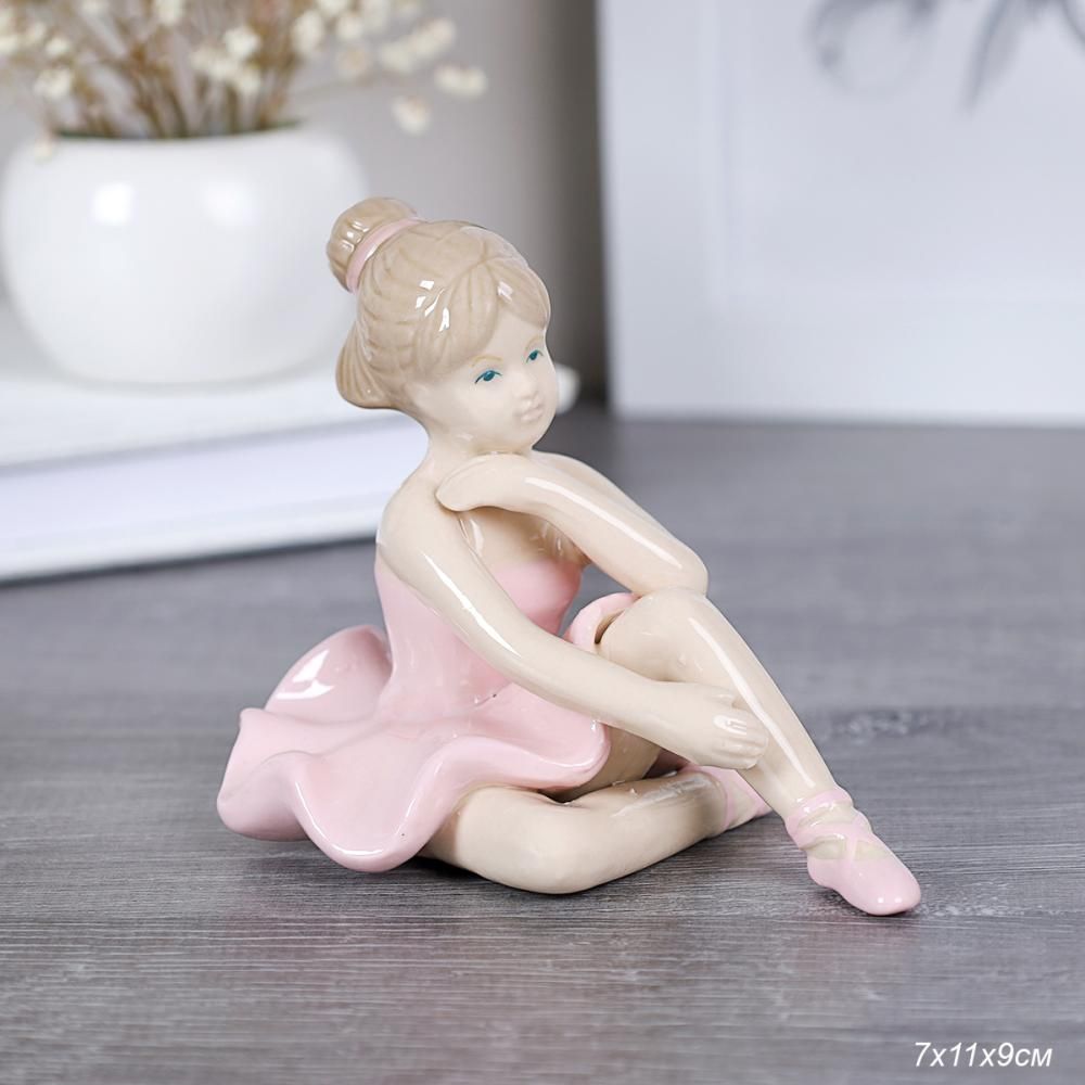 Статуэтка Балерина, фарфор, 14 х 6 х 9 см, цвет разноцветный