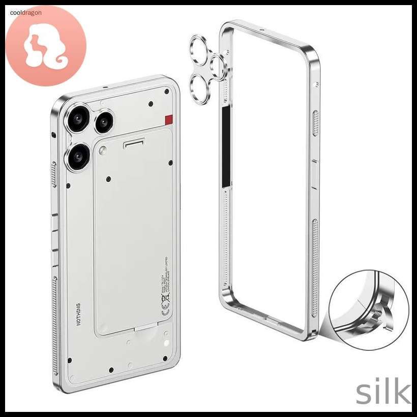 智能手机壳 用于 Nothing Phone (3a) Lite, 金属, 银色
