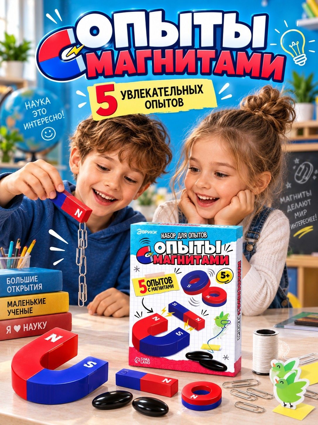 Эксперименты для детей "Опыты с магнитами"