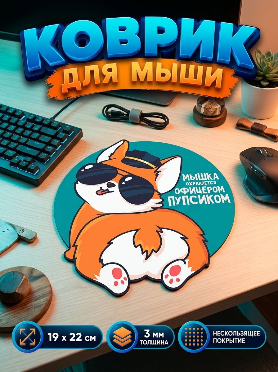 Коврик для мышки милый, 19х22