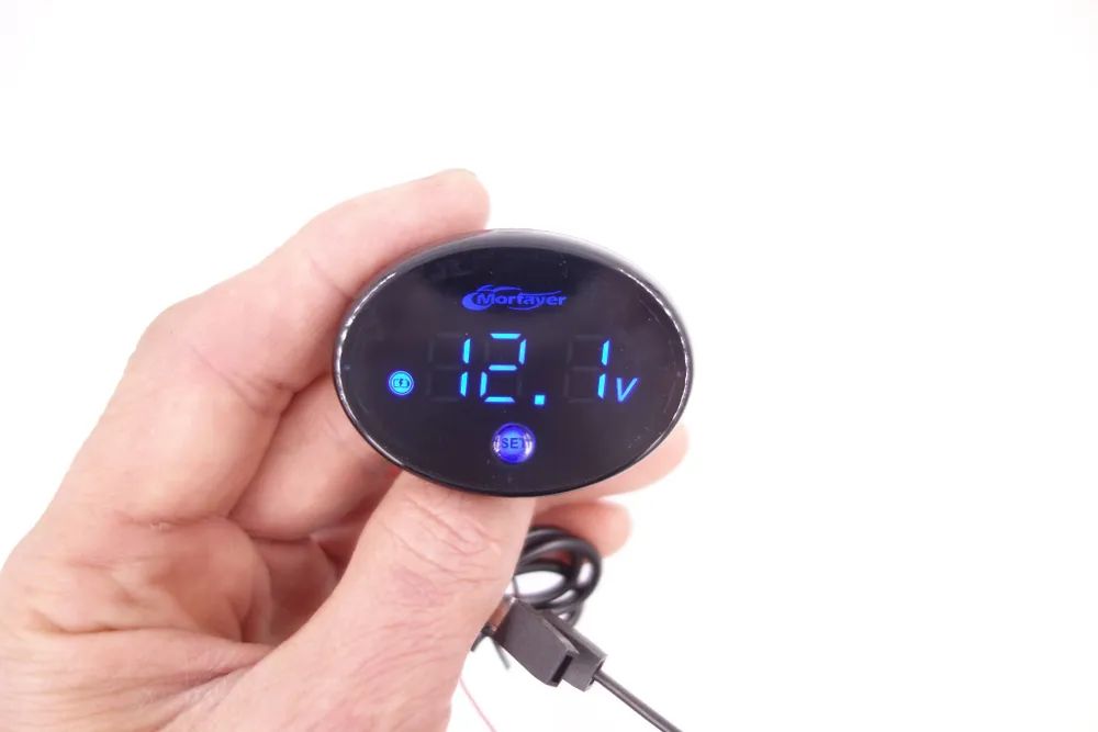 Вольтметр+ТермометрMORFAYERнакладной12V-24V