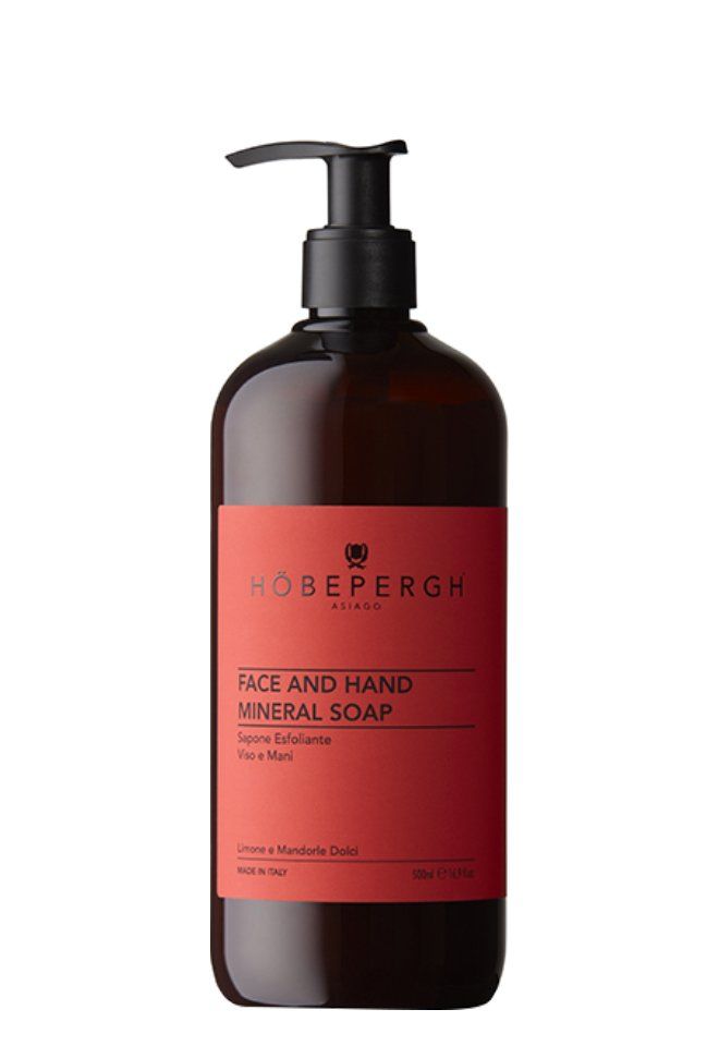 HOBE PERGH Face and Hand Mineral Soap 500 мл - минеральное жидкое мыло-скраб для лица и рук купить