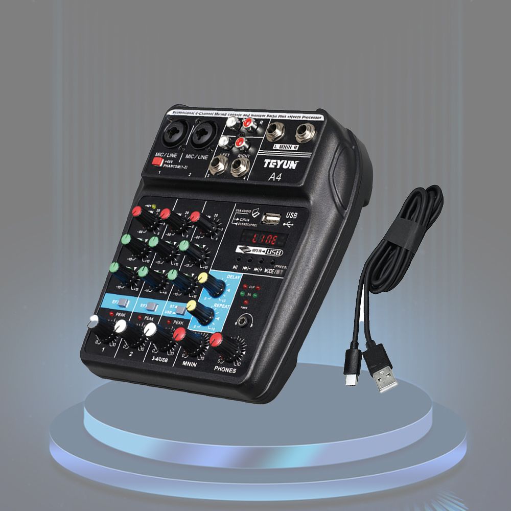 Профессиональныймикшерныйпульт4-канала