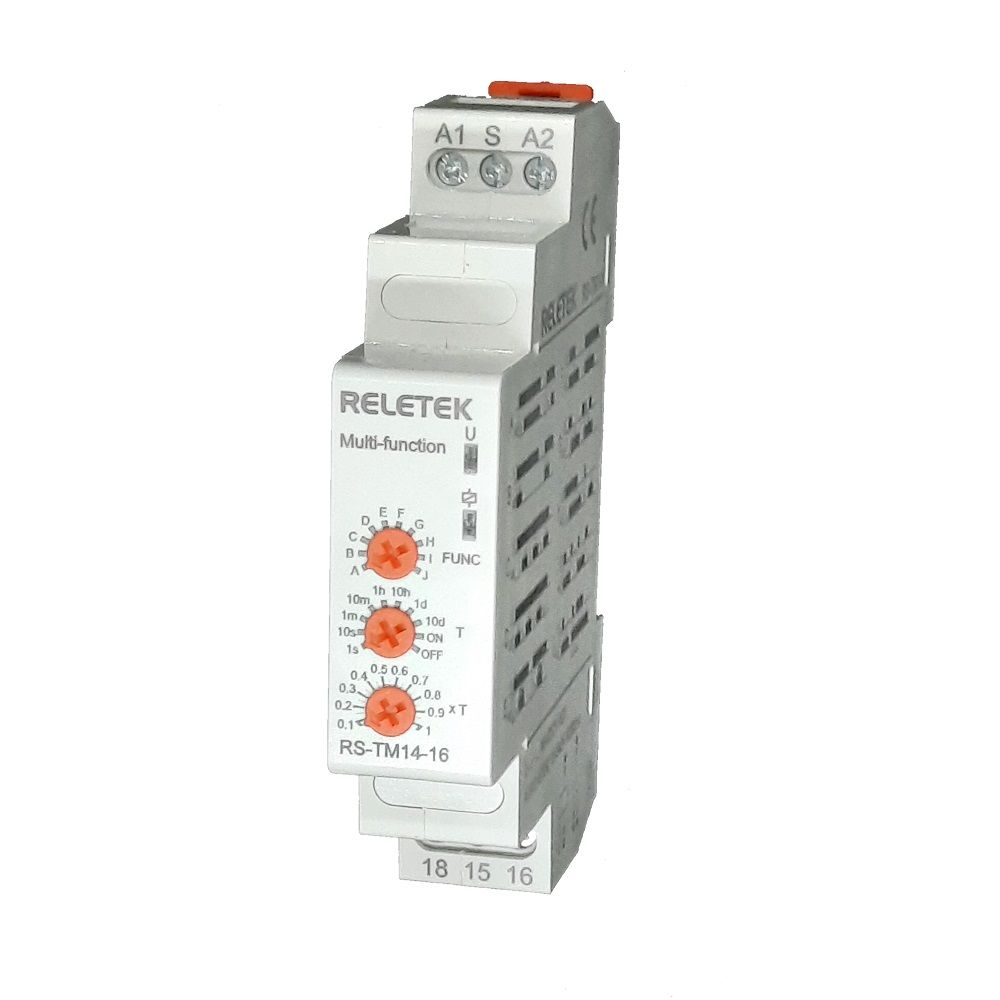 Реле времени циклическое RS-TM14-16, 16А, 12-240В ACDC, RELETEK