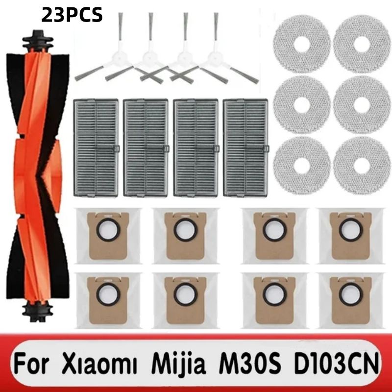 Пылесборникдляробота-пылесосаXiaomMijiaM30SD103CNГлавнаябоковаящетка,мешокдляпыли,Тряпка,Фильтр