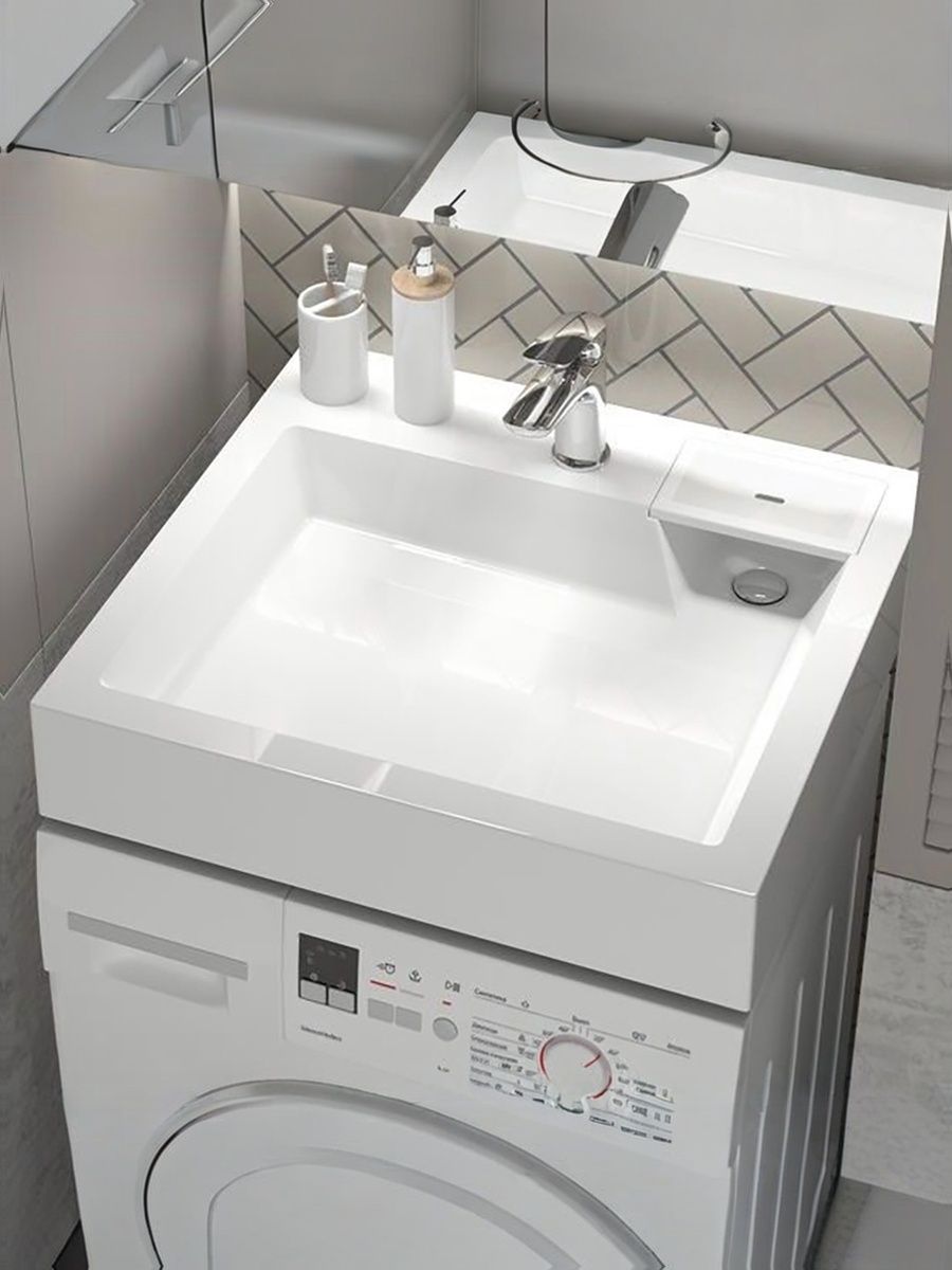 Раковина над стиральной машиной Uperwood Vission 60х55х11 см, белая ...