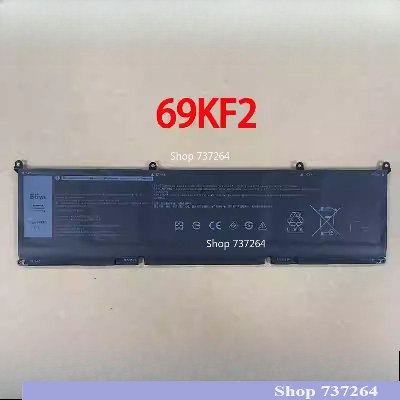 Аккумулятор для ноутбука Dell 7167 мАч, ((11.4V 86WH 69KF2 For DELL XPS ...