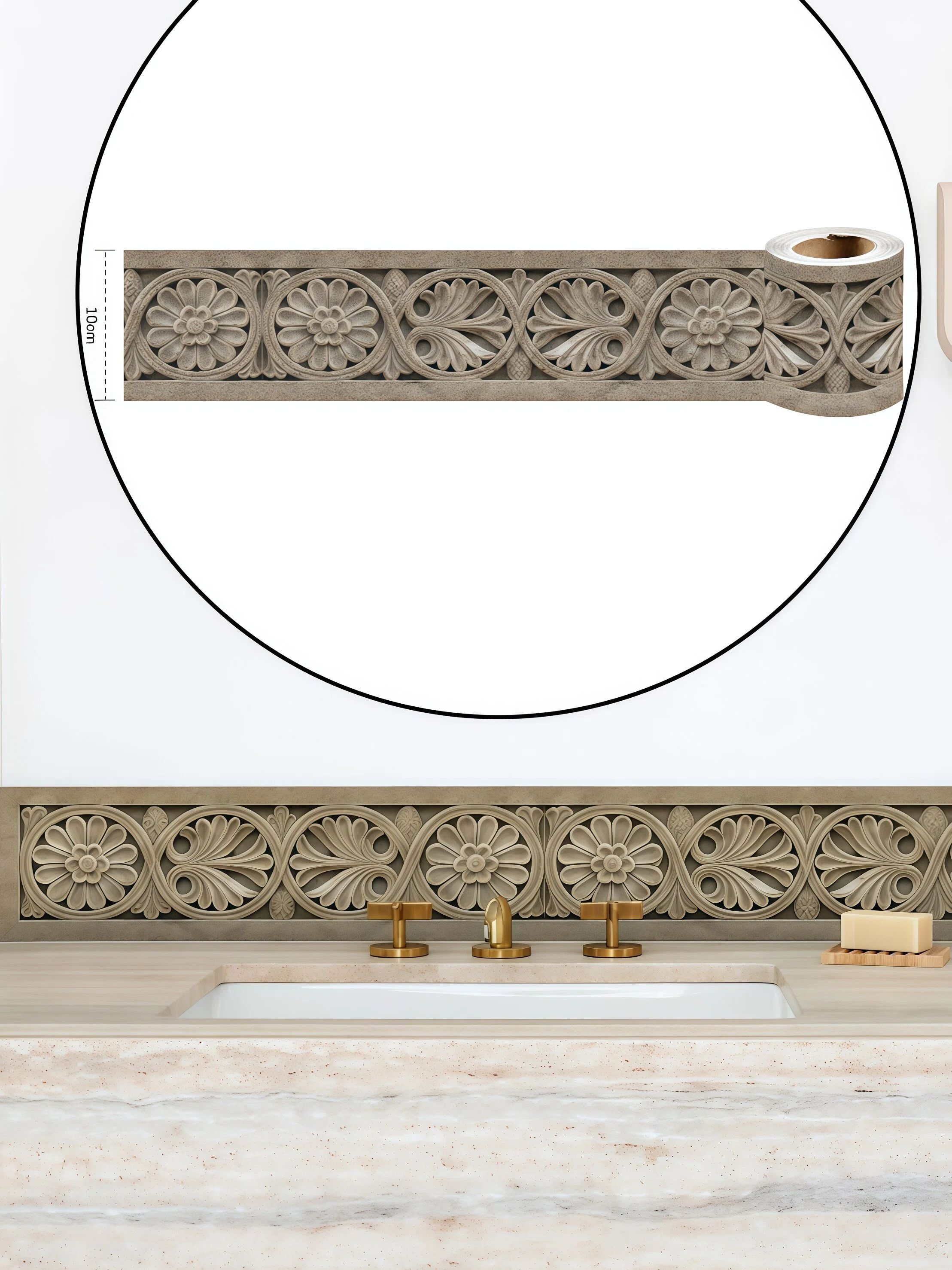 3DНаклейканалиниюталии/Плинтусдляотделкистен/10x240см