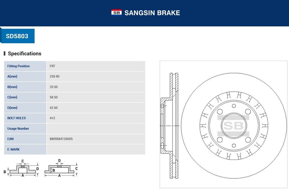 HI-Q Диск тормозной передний Lada 2110-2112111821702190 R14