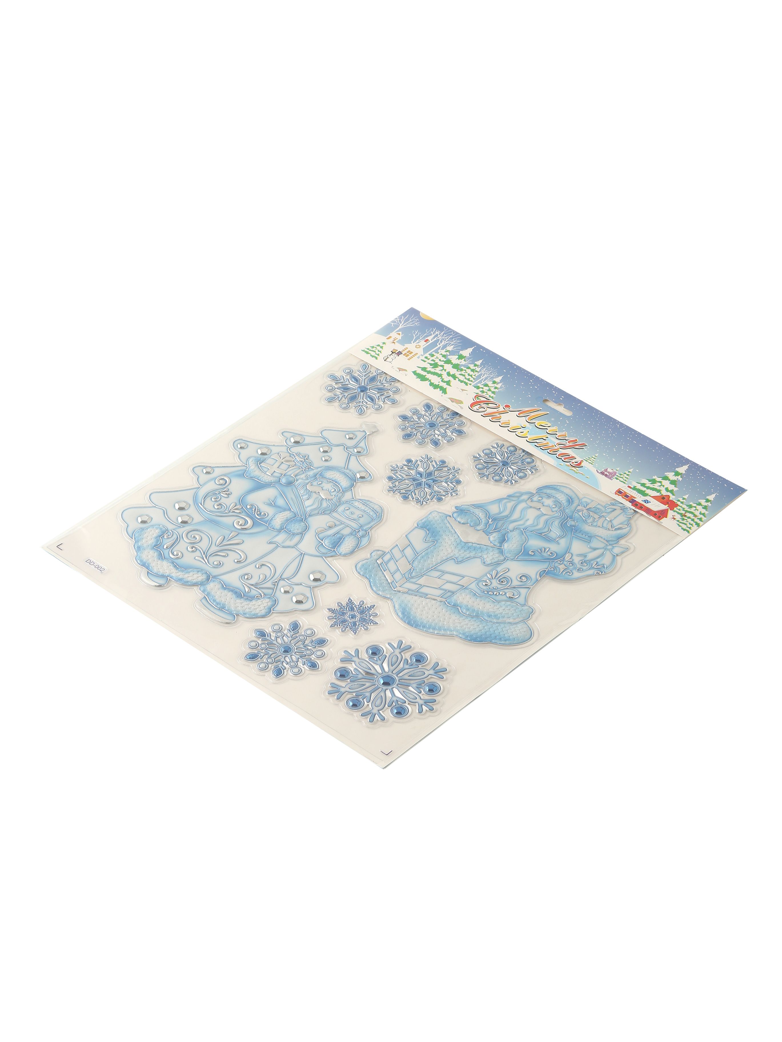 Новогодние наклейки Санта Клаус Синий 37x31CM ТИП№1 Китай