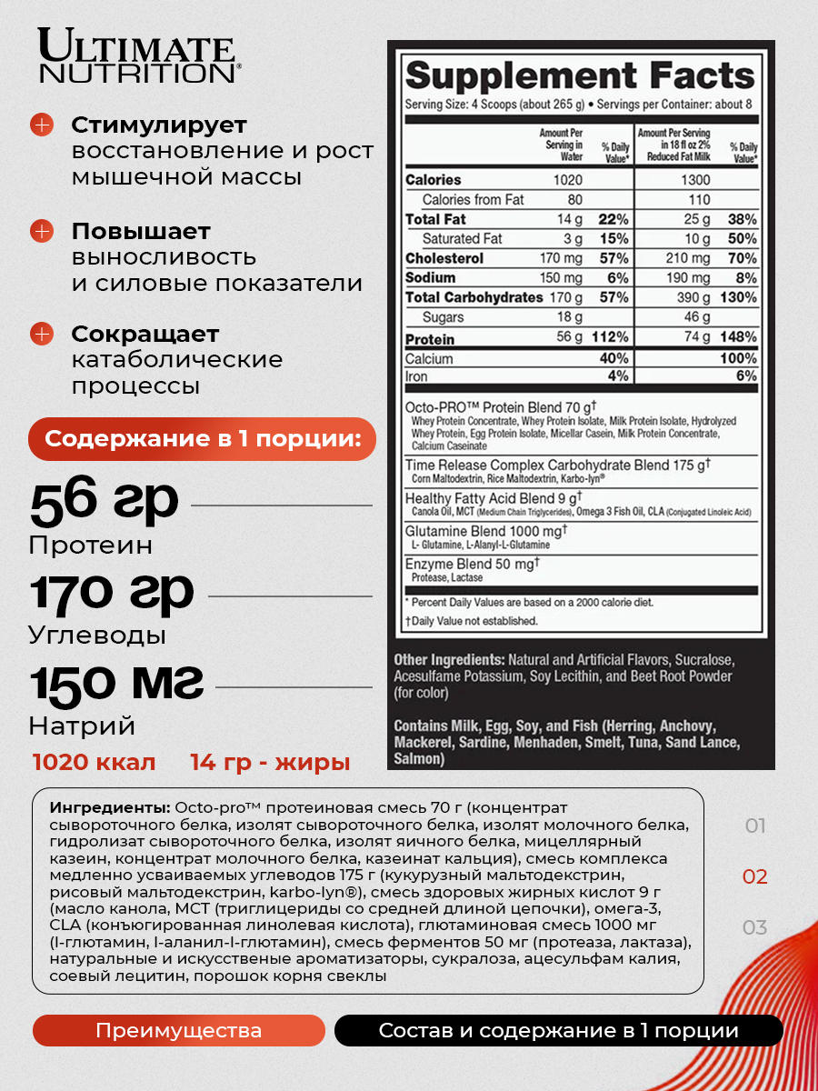Ultimate Nutrition, Muscle Juice Revolution 2600 (2.12 кг), клубника