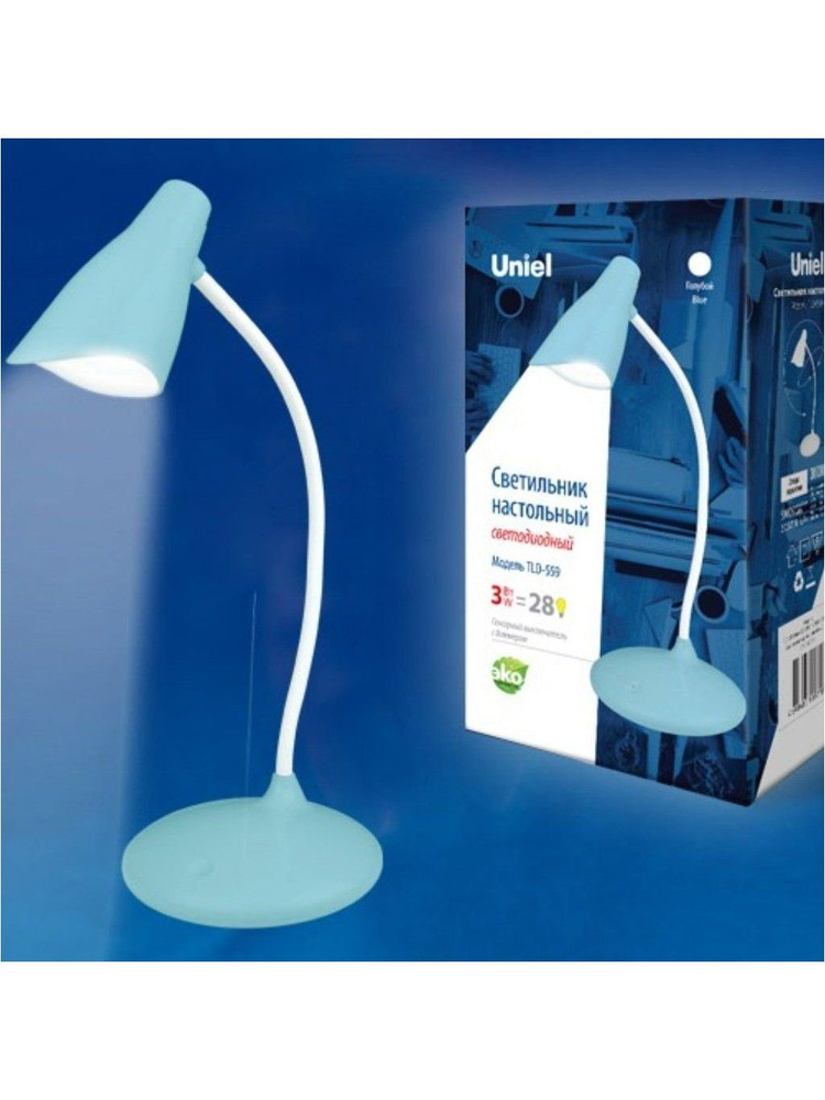 Лампа настольная для школьника светодиодная от сети на подставке LED, 3 Вт, Uniel #1