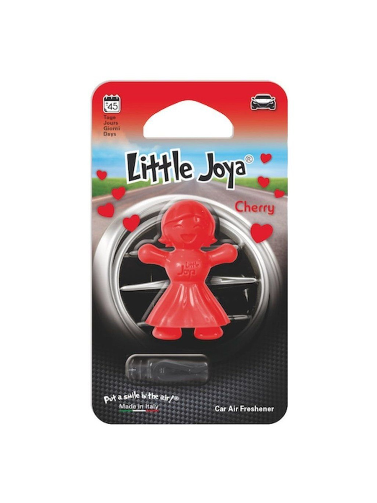 Ароматизатор в машину на дефлектор Little Joe, сухой 3D, модель JOYA Вишня, красный #1