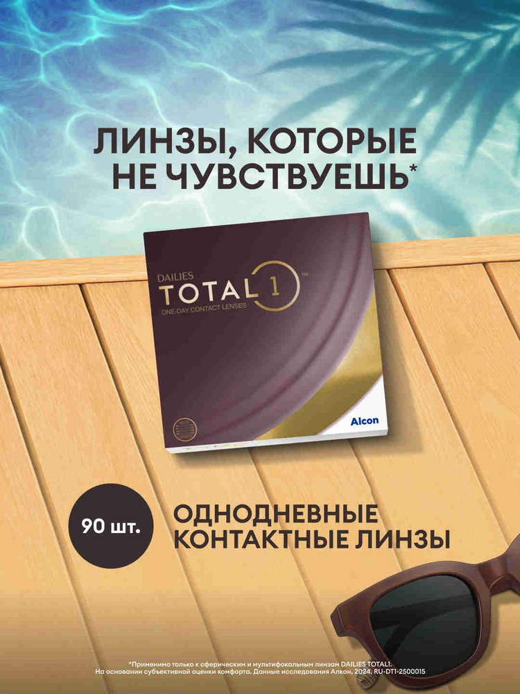 Alcon DAILIES TOTAL1 контактные линзы 90 шт. / -2.00 / 8.5 / 1 день, однодневные #1