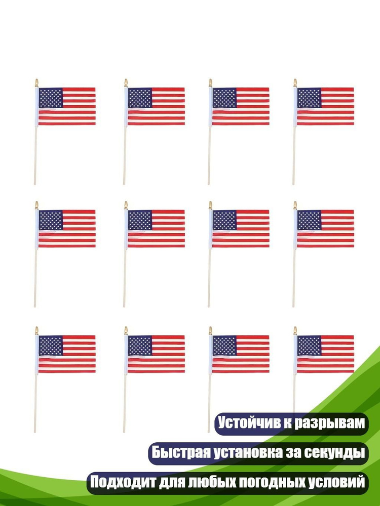 Полиэстеровые флаги для политических мероприятий, 12 - 20х28см #1