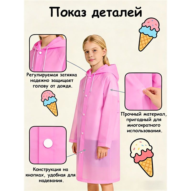 Дождевик Детский плотный дождевик #1