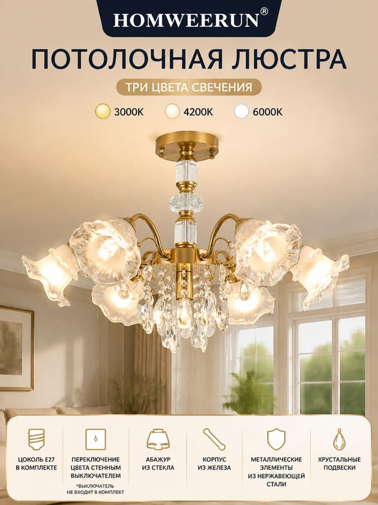 HOMWEERUN Люстра, E27 #1