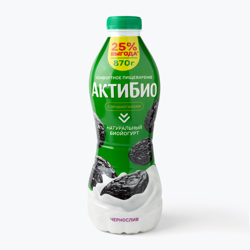 Йогурт питьевой с черносливом 1,5% 870 г, АктиБио #1