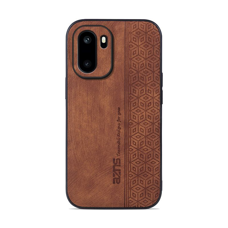 Чехол на OnePlus Ace 6 с принтом на Ванплас эйс 6 защитная кожаная накладка с узором (коричневый) #1