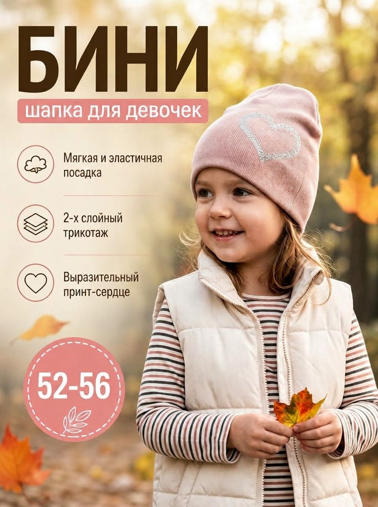 Шапка бини Бини для девочек #1
