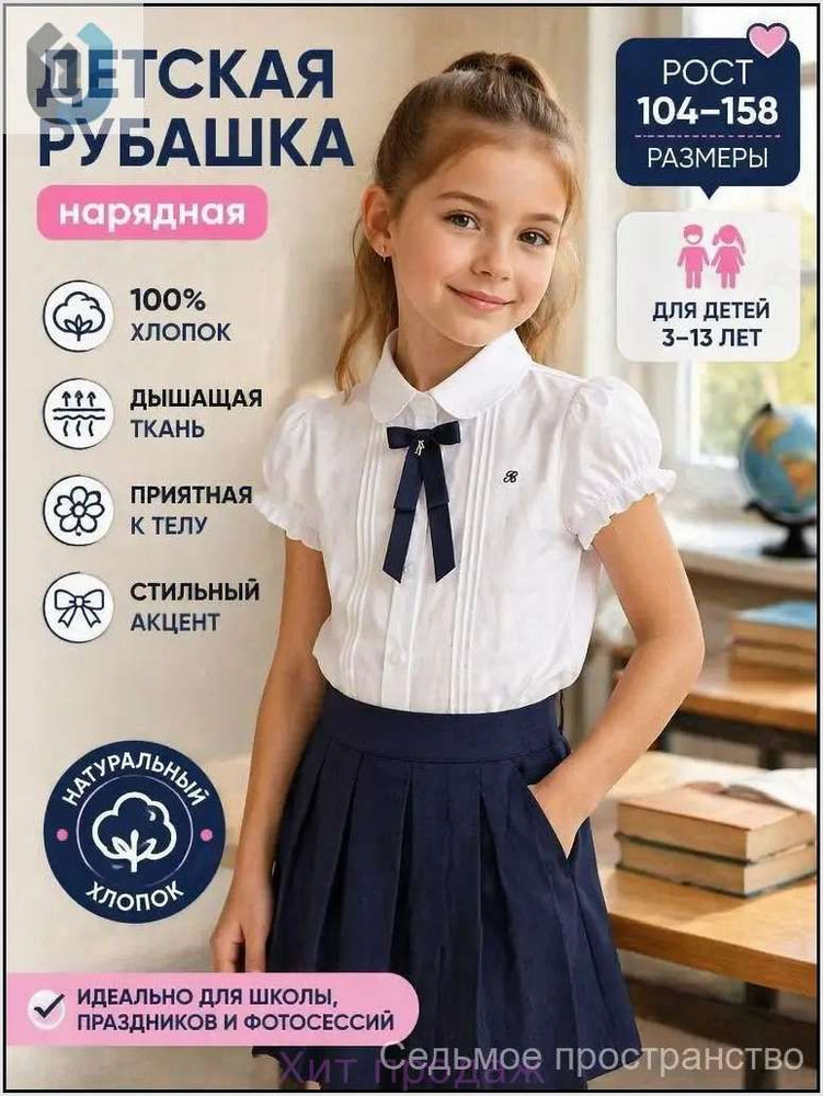 Блузка лонгслив для девочки #1