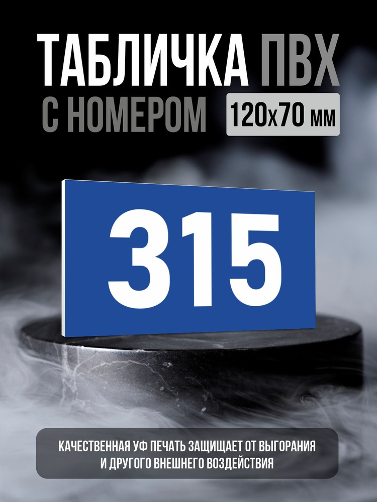 Табличка с номером 315, 12х7 см, ПолиЦентр #1