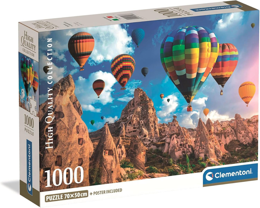 Пазл для взрослых Clementoni 1000 деталей, элементов: Воздушные шары в Каппадокии #1
