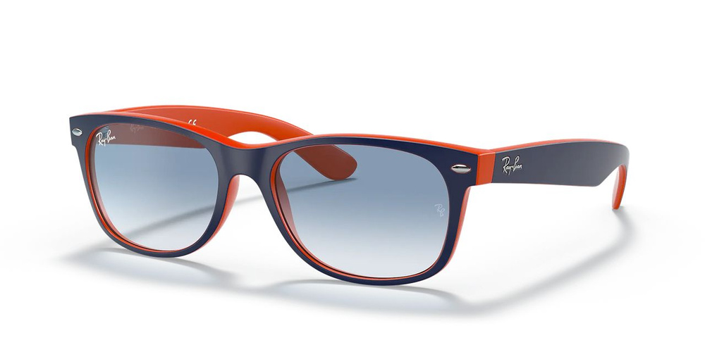 Солнцезащитные очки Ray-Ban RB2132 New Wayfarer Color Mix, размер M (Blue On Orange)  #1