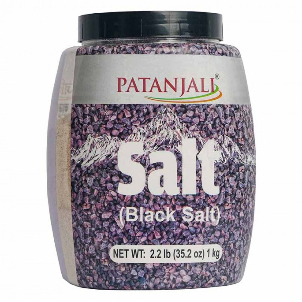 Соль чёрная гималайская Patanjali (Black Salt Kala Namak), 1 кг #1