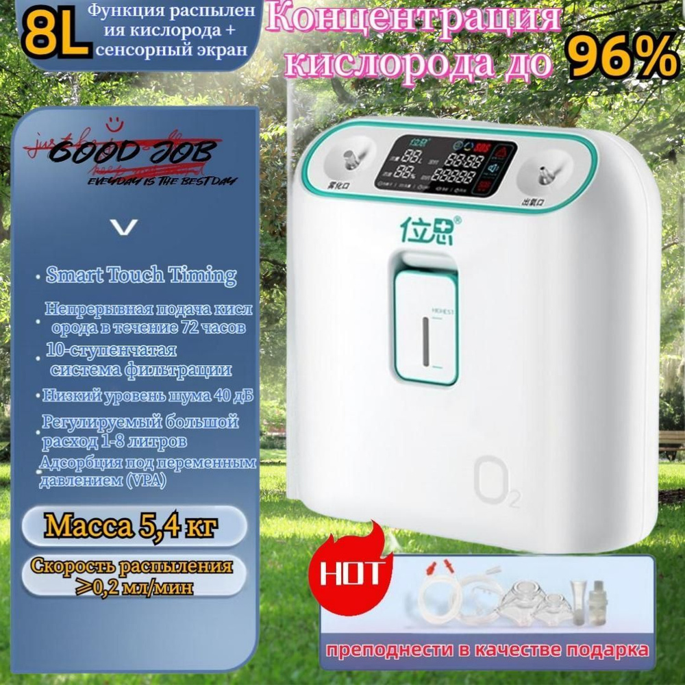 Портативный домашний концентратор кислорода с функцией небулизации и ...