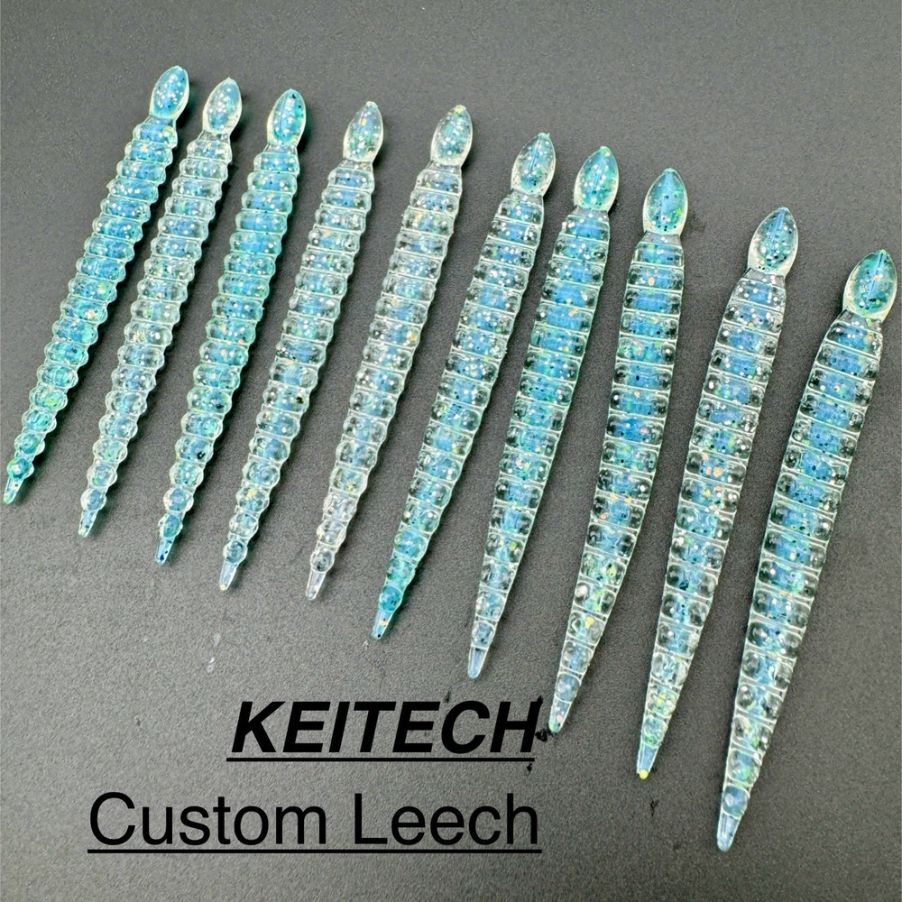 Силиконовая приманка KEITECH Custom Leech 8 см (упаковка - 10 шт) на окунь, щуку, судак  #1