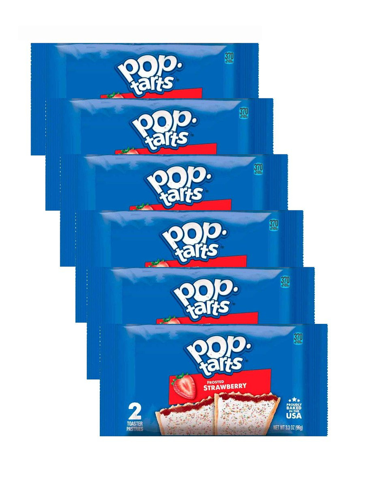 Печенье Pop-Tarts Frosted Strawberry Клубника, 96 г х 6 шт #1