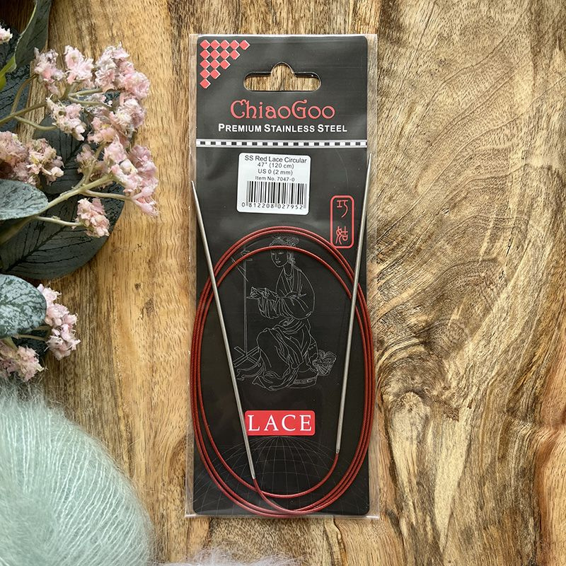 ChiaoGoo Lace Круговые металлические спицы 120 см 2 мм #1