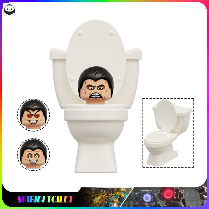 конструктор для мальчика, аниме фигурки skibidi toilet, игрушки минифигурки скибиди туалет,1,A08 toilet #1