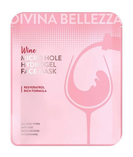 Гидрогелевая маска для лица с экстрактом красного вина Micro Hole Wine Hydrogel Face Mask  #1