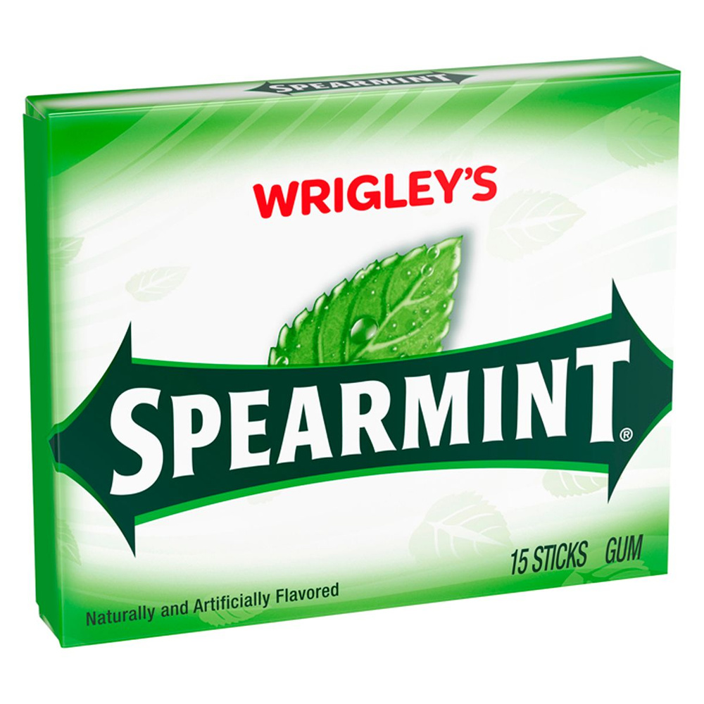 Жевательная резинка Wrigley's Spearmint со вкусом мяты (США), (15 пластинок)  #1