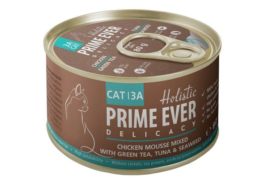 Prime Ever Cat 3A Delicacy Chicken mousse mixed / Консервы 