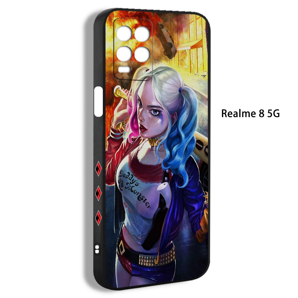 чехол для Реалми Realme 8 5G отряд самоубийц Харли Квинн Марго Робби ...