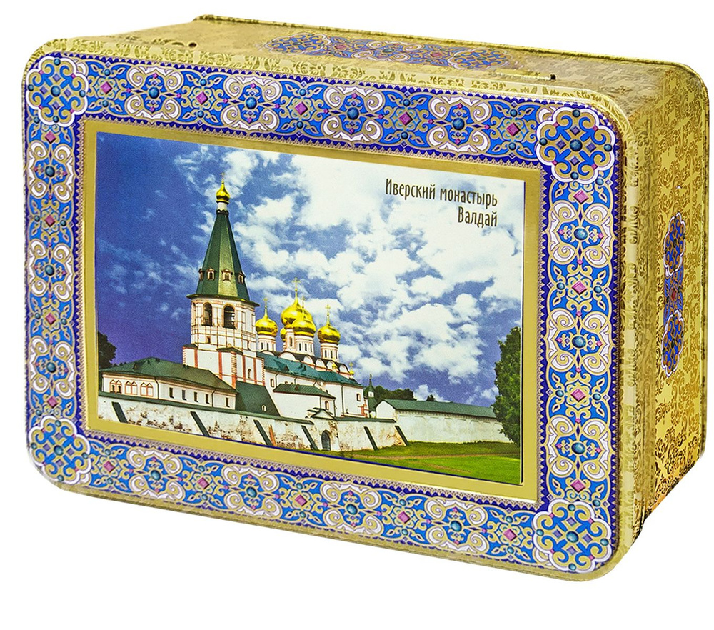 Чай черный листовой Валдай - Иверский монастырь в жестяной шкатулке с магнитом, GET&JOY, Шри-Ланка, 50 #1